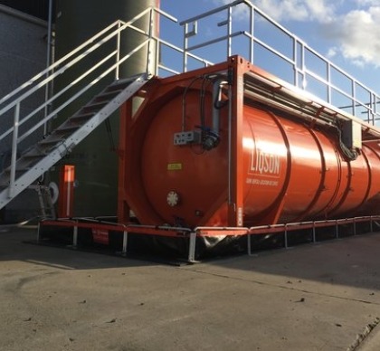 Huur opslagtank roerwerken kalkmelk 